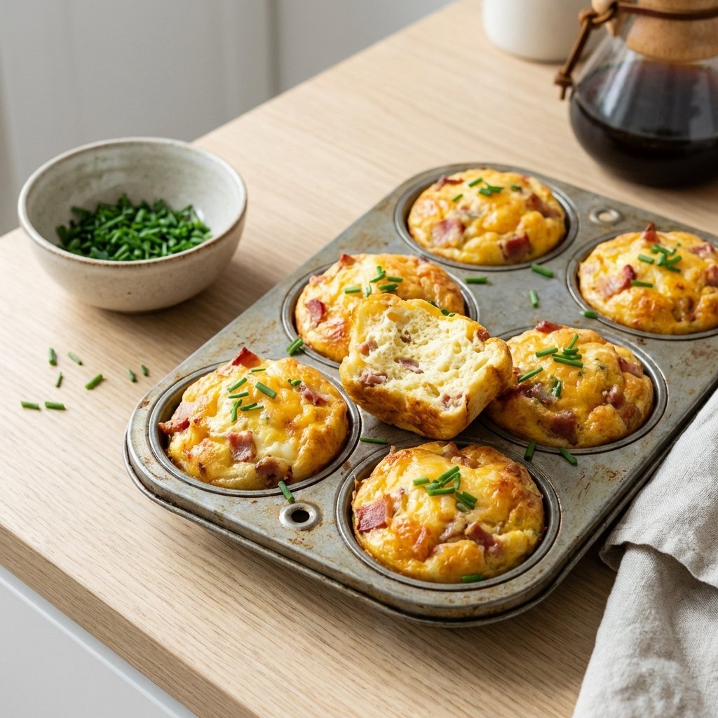 Bacon-eggmuffins i muffinform