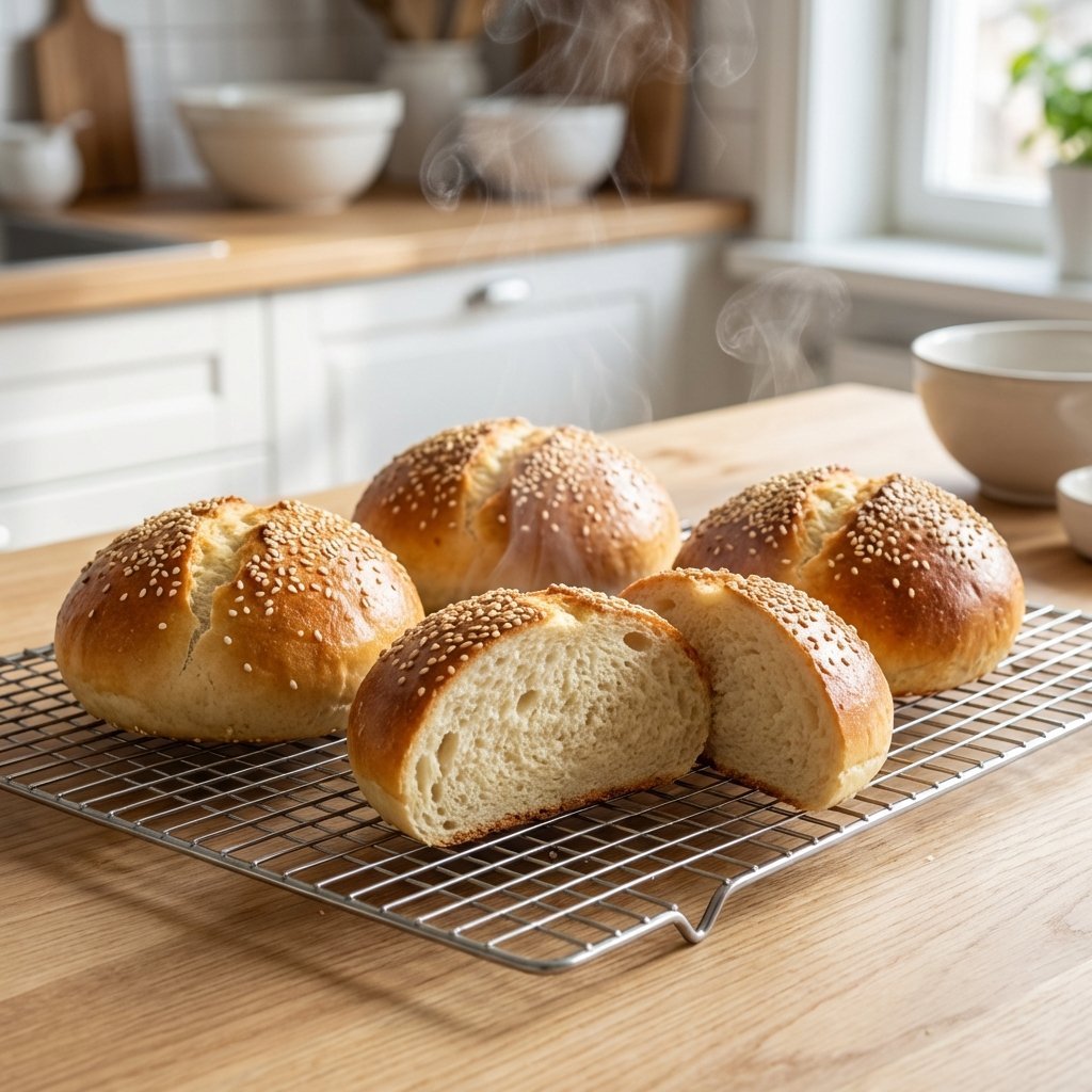 Nystekte keto burgerrundstykker på rist