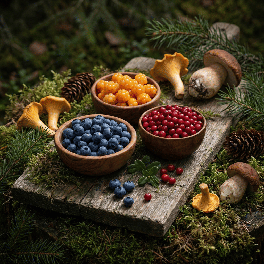 Norske skogssupermat: blåbær, tyttebær, molter og kantareller