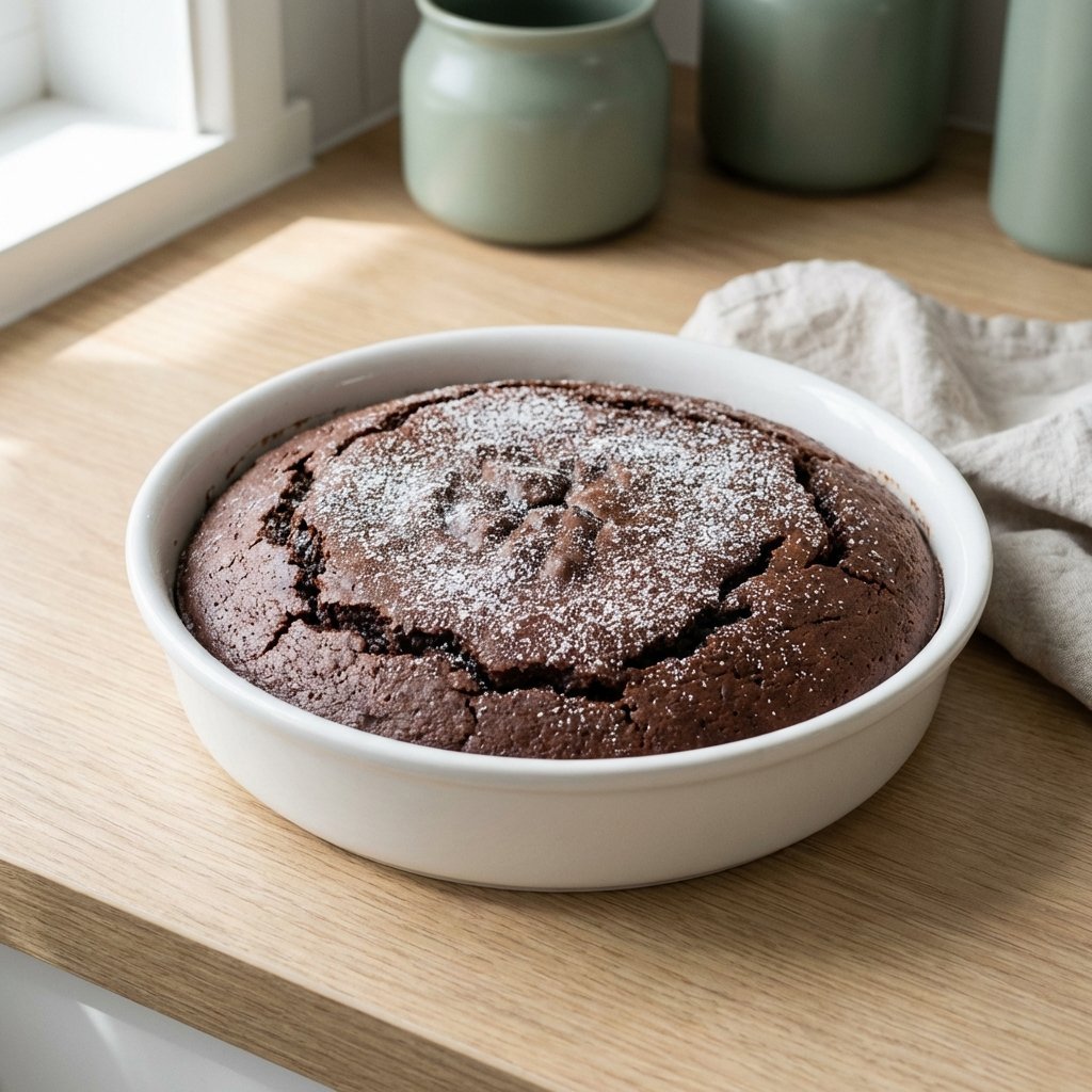 Mørke keto-brownies på bakepapir på trebenk