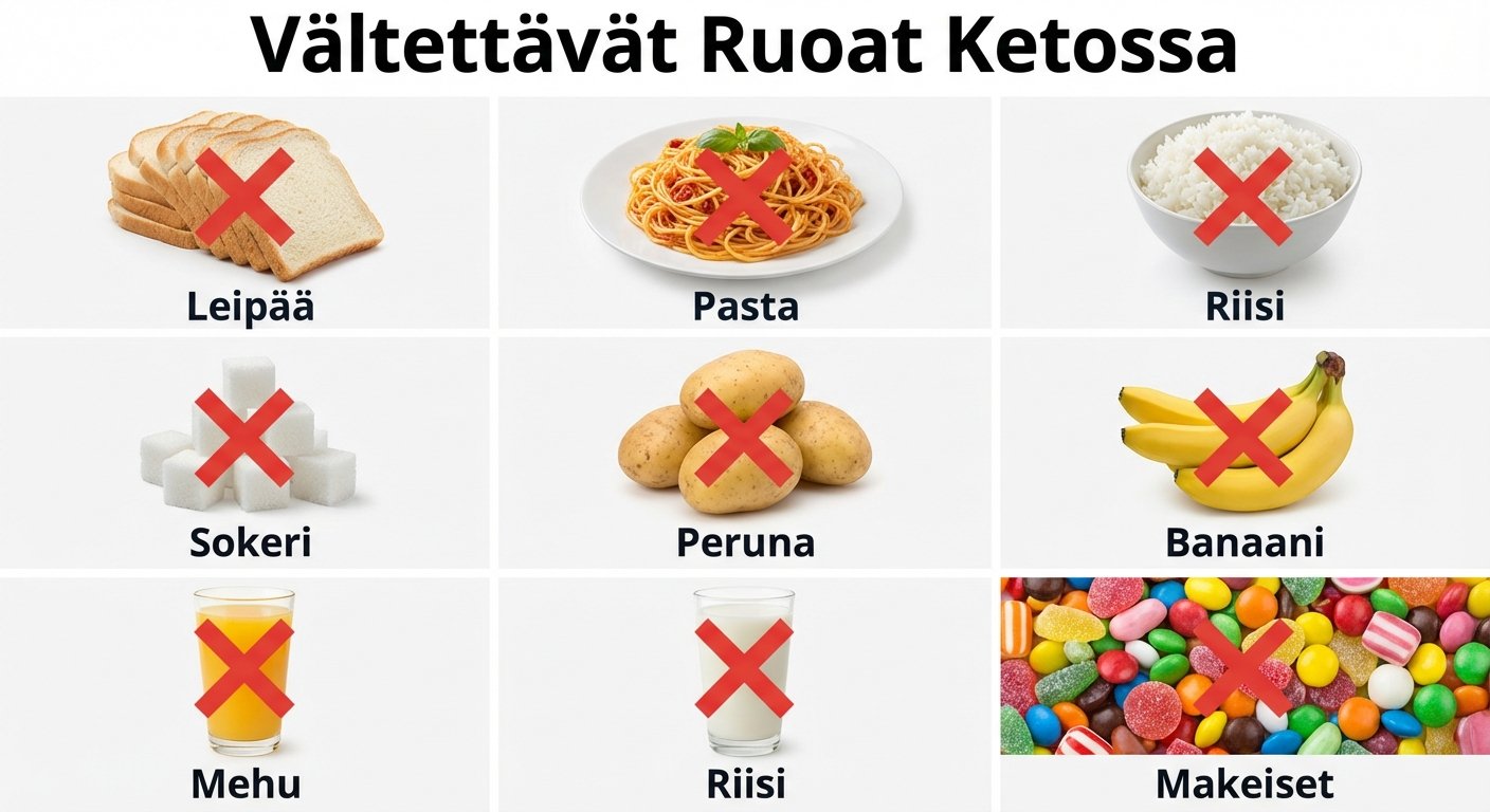 Matvarer å unngå på keto