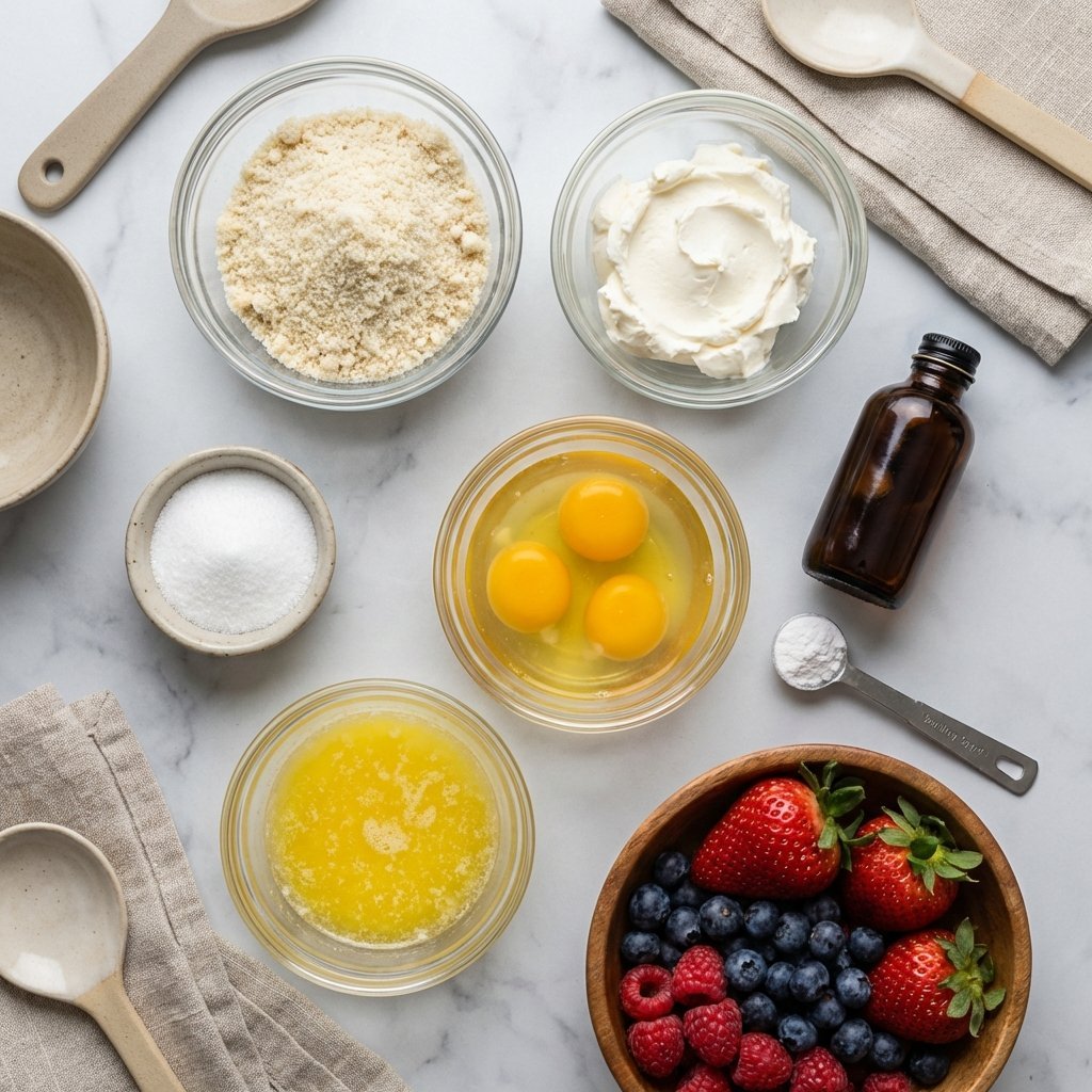 Ingredienser til keto vafler – mandelmel og egg