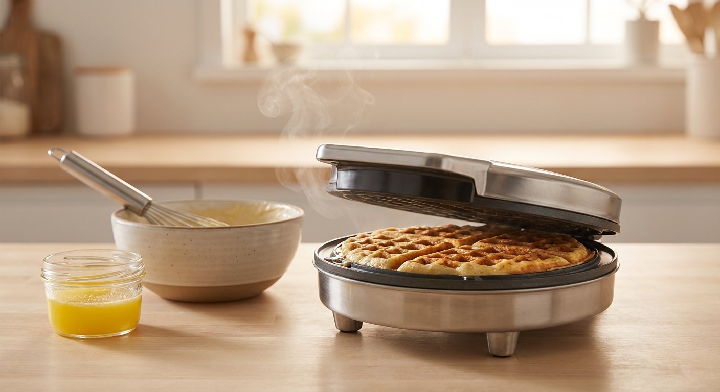 Keto vaffelrøre i vaffeljernet