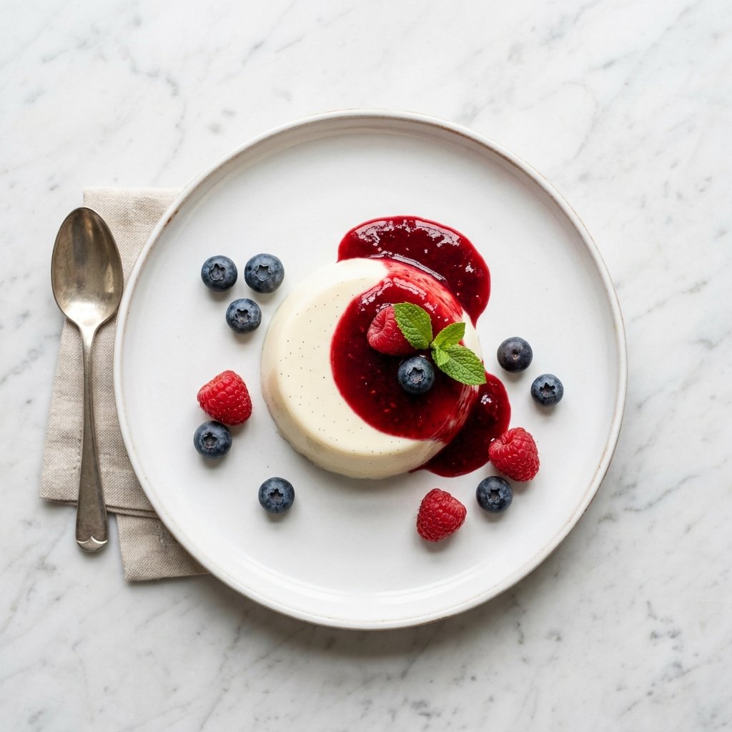 Keto panna cotta med bær