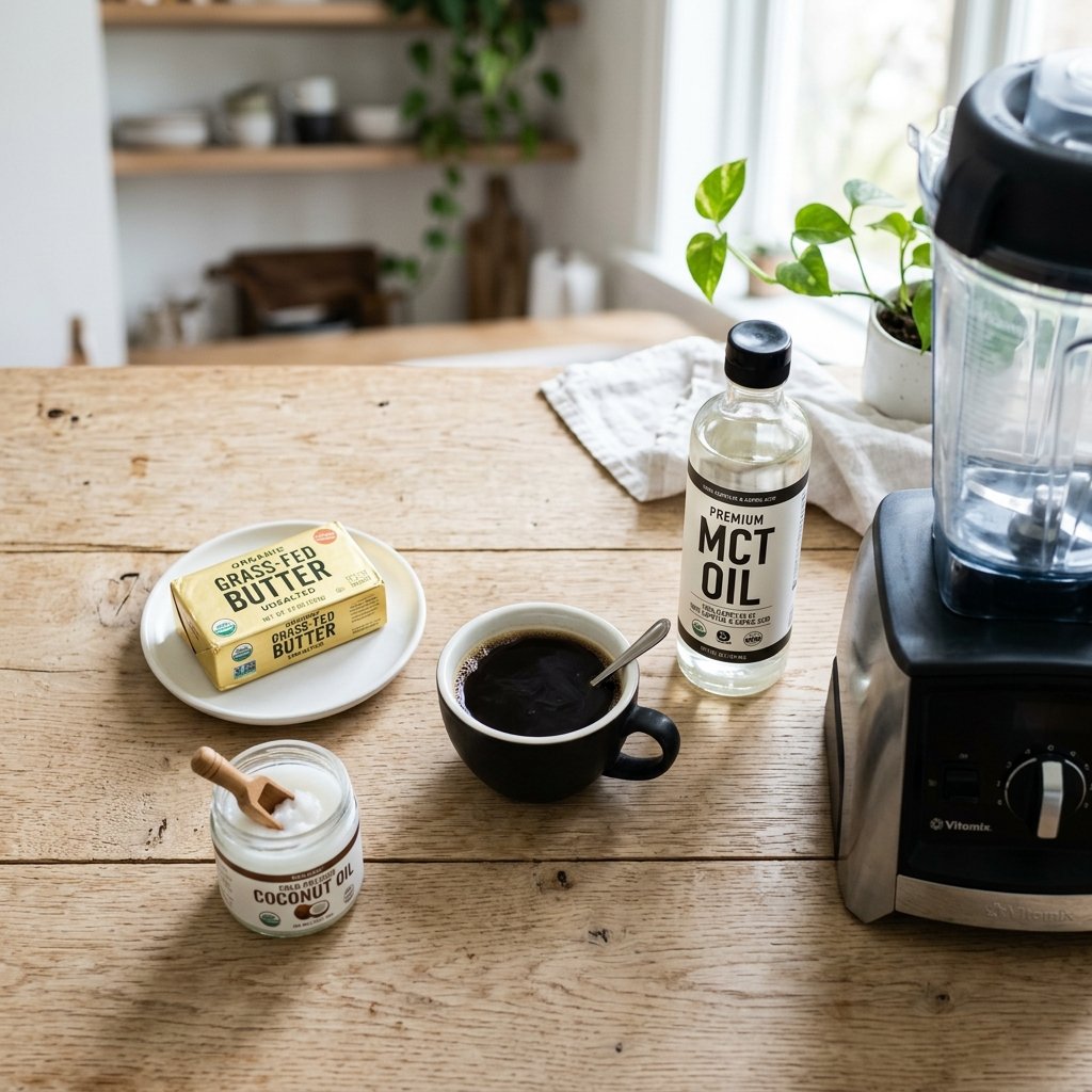 Ingredienser til bulletproof keto kaffe