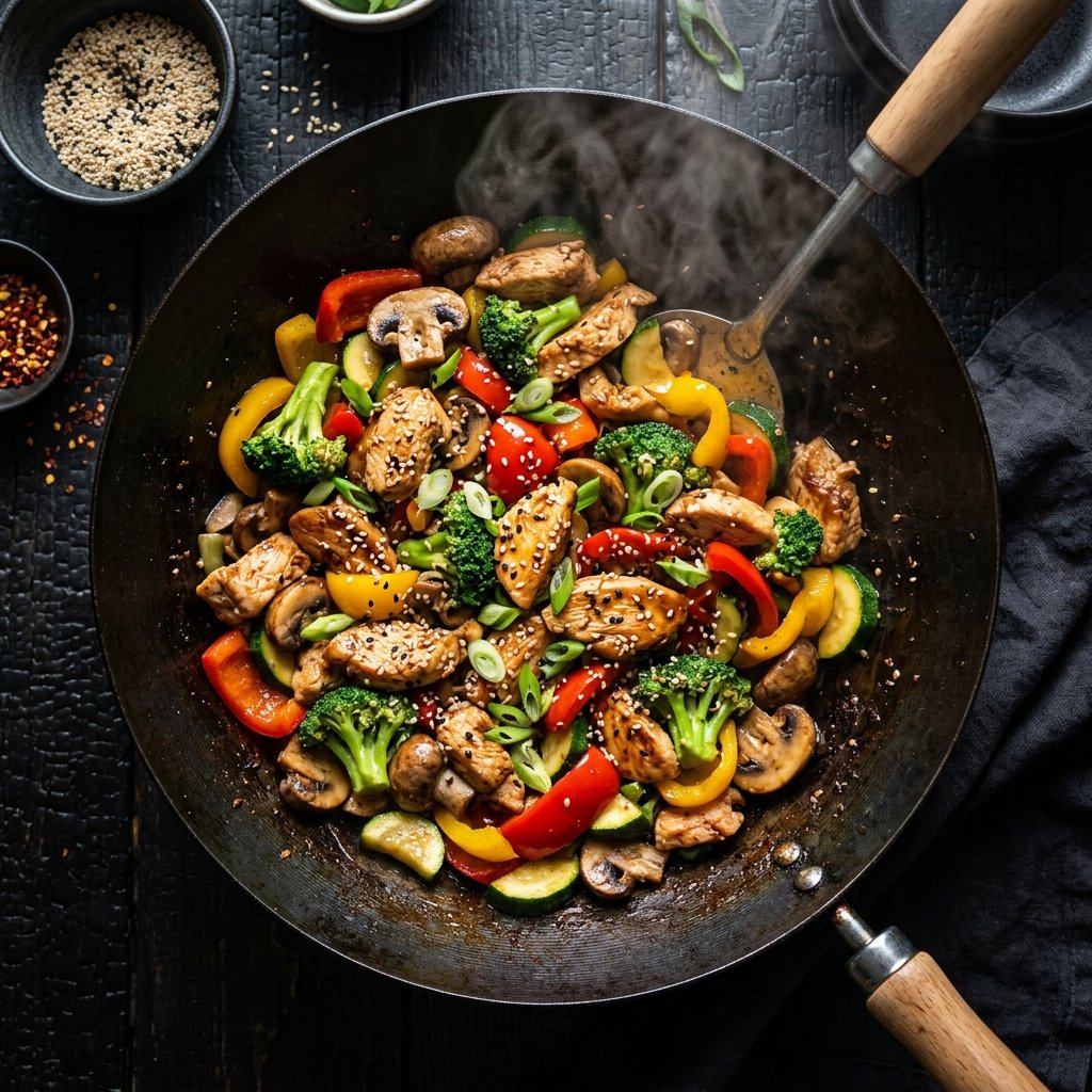 Keto wok med kylling og grønnsaker